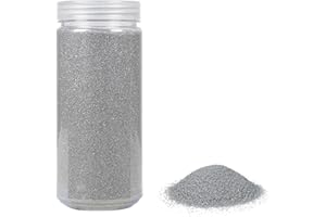 Heku 30330-23: Decorative Coloured Sand Silver, 750g, in resealable tin