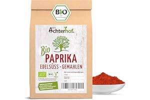 ‎VOM-ACHTERHOF Bio Paprika edelsüß gemahlen (500g) | edelsüßes Paprikapulver mild-pikant und aromatisch | für herzhafte Speisen | vom Achterhof