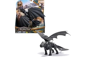 Dreamworks Dragons - Figurine Dragon Krokmou Sonore 25 Cm - Figurine Articulée Interactive Krokmou - Effets Sonores - Cadeau Enfant - Jouet Enfant 4 Ans Et + Inspiré Du Film How To Train Your Dragon