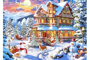 BESDRETOR Puzzles 1000 Pieces for Adults jigsaw puzzles for adults 1000 Piece Christmas Puzzle Educational Games-Christmas Castle-Home Decoration Puzzle 1000 Pieces