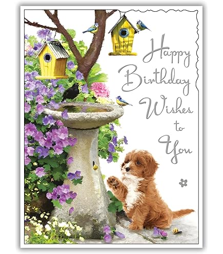 Beautiful Labrador Puppy Birthday Card For Her – UK-Made With Foil & Embossed Details