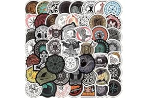 CANVERLENS Adesivi totem vichingo 100 pezzi, adesivi in vinile con decorazione estetica per album, laptop, bambini, adolescenti, ragazze