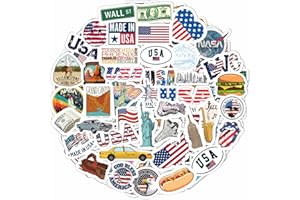 PADABAYKA USA-Aufkleber für Trinkflaschen und Laptops - USA-Party-Geschenke und Dekorationen, wasserdichte Vinyl-Aufkleber, amerikanische Flaggen- und Patriotismus-Sticker - Usa Stickers