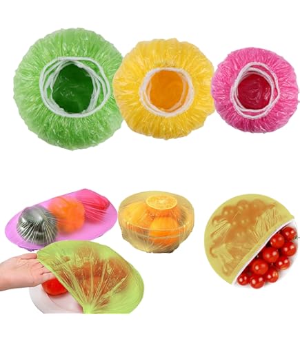 200 Sacchetti Con Elastico Per Alimenti - Trasparenti, Riutilizzabili E Sicuri Per Microonde, Frigo E Congelatore - Foto 9