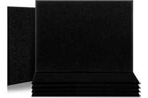 Uoisaiko Large Acoustic Panels 40cm x 30cm, 6 Pack High Density Sound Proof Padding, Self-Adhesive Soundproof Wall Panels for Studio Ceiling Home Office Acoustic Treatment