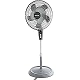 Bionaire Standing Floor Fan with Remote Control, Height Adjustable, Grey Finish [BASF1016]
