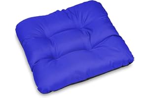 SuperKissen24. Set de 8 Cojines de Asiento - Cojín de Silla 45x45 cm para Interior y Exterior Cómodo e Impermeable para Muebles de Jardin, Terraza, para Suelo - Aciano