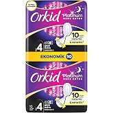 Orkid Platinum Hijyenik Ped Anne Kız Paketi Gece Ekstra (Boy 3) Dev Ekonomik Paket 50 Adet Ped