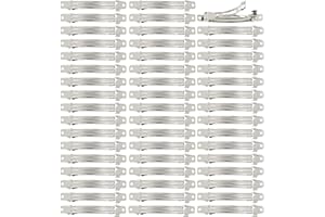 YOOSIT Lot de 50 barrettes à cheveux rectangulaires carrées en métal argenté avec base unie pour nœuds et queue de cheval - Accessoires pour femmes et filles - 8 cm