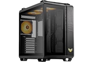 ASUS TUF Gaming GT502 Plus (Noir) – Boîtier PC Gaming ATX (Double Chambre indépendantes pour CPU et GPU, Panneaux latéraux sans Outils, USB Type-C Haut débit à l’Avant​, 4 x Ventilateurs ARGB)