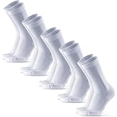 DANISH ENDURANCE Anti-Blister High Running Socks, 3 and 5 Pack | Cushioned Running Socks Anti-Blister with Targeted Cushionin