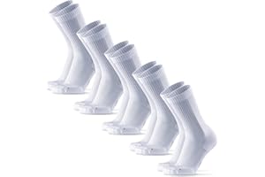 DANISH ENDURANCE Cushioned Running Socks for Long Distances, Anti-Blister Crew Socks, Sweat Wicking, for Men & Women, Unisex, 3 or 5 Pack