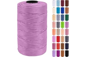 Uiopa Hilo Macrame 3mm x 200m Cuerda Macrame Polipropileno Plano Hilo de Ganchillo para Bolsos a Crochet, Bolso de Mano, Sombrero, Manualidades, Envolver Regalo, Proyecto de Bricolaje