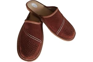 Baffiks Pantoufles en cuir pour homme Chaussons pour homme en daim, cuir naturel, couleurs différentes, confortables