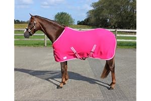 QHP Couverture Polaire pour Cheval avec Sangle Color