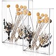 Tazweeq Acrylic Boxes Frame, Shadow Box Frame DIY Clear Acrylic Display Box, Wedding Memory Box Dried Flower Shadow Box, Picture Photo Frame for Valentine's Day Wedding Transparent Colour (9 x 12'')