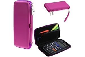 Navitech Violet Housse de calculatrices Protection de Graphiques/Scientifique/financières calculatrices avec Pochette Compatible avec Casio FX-92+