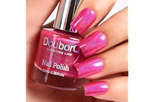 MAJOR DIJIT Smalto Unghie glitter, scintillio riflettente super brillante nail polish Smalto per unghie con glitter olografico super glitter asciugatura rapida e lunga durata 10ml (Rosa, 10ml)