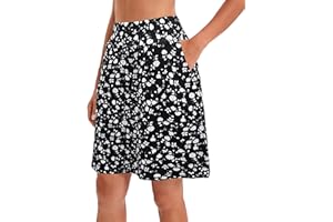 Jhsnjnr – Jupe-short de golf pour femme avec poches, longueur genou, taille élastique, jupe de tennis athlétique