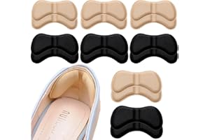 FANJUANLAN 8 Paar Fersenpolster, Fersenkissen selbstklebend, Heel Liners bequem für rutschfeste Schuhe, Fersenpolster für Damenschuhe und Herrenschuhe