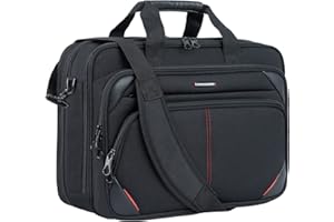 KROSER Torba na laptopa 15,6-calowa teczka na laptopa torba listonoszka wodoodporna obudowa na komputer torba na ramię na laptopa wytrzymały pokrowiec na tablet z kieszeniami RFID dla