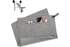 LIAMERHE Mikrofaser Handtücher Fitness Handtuch mit Reißverschluss Fach Sporthandtuch für Fitnessstudio Leicht Gym Handtuch 120x50cm mit Antirutsch Fixierung für Damen Herren