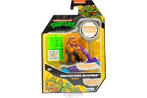 Teenage Mutant Ninja Turtles | Bebop Mutant Mayhem Gyro självstabiliserande skateboardleksak med rivkoppel | TMNT Swich Kick Skaters, Classic Edition, ålder 3+ presenter och leksaker