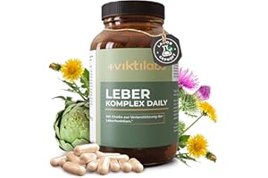 ‎VIKTILABS Viktilabs© Leber Komplex Daily - Vegan | Mit Mariendistel, Artischocke, Löwenzahn, Cholin | Laborgeprüft | Ohne Zusätze - 120 Kapseln | Mariendistel Kapsel hochdosiert