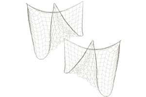 COM-FOUR® Zestaw dekoracji morskich - siec rybacka z muszlami - dekoracja stolu - fotosiatka - dekoracja wiszaca