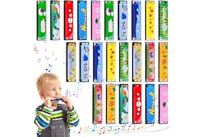 HGRGHH Harmonica per bambino, 24 Pezzi Giocattolo Regalo, Armonica per Compleanno con 16 Fori, Adatta per Principianti