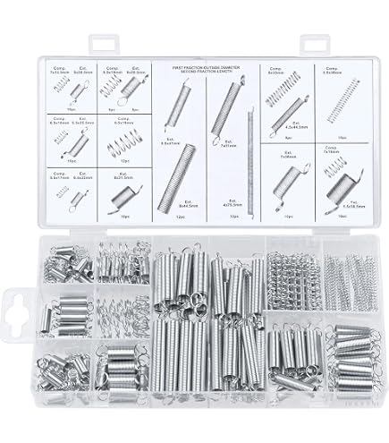 442 Molle A Compressione In Acciaio Inox 304, 24 Misure Assortite, Per Fai-da-te E Riparazioni Meccaniche