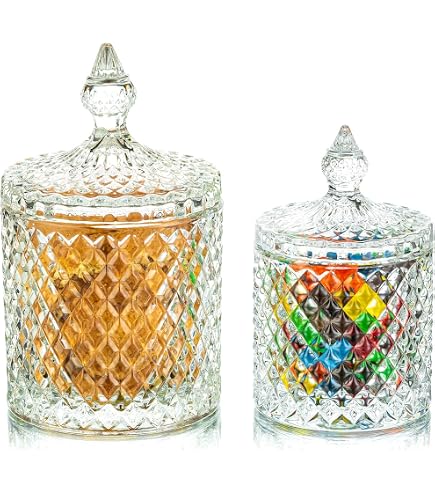 SOCOSY Vorratsglas Diamantform Mit Deckel – 284 Ml, Blau, Für Süßigkeiten & Deko