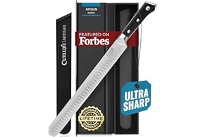 Cutluxe Carving Knife - 12 inch Razor Sharp Brisket Knives for Meat Cutting, BBQ, Turkey - Slicing Knife with Ergonomic Pakkawood Handle Design - Gift Box Included