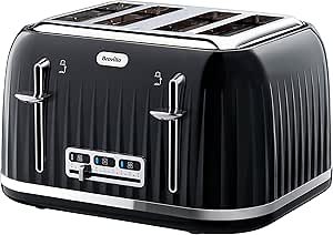 Breville VTT476 Impressions 4-Slice Toaster with High-Lift and Wide Slots, Black