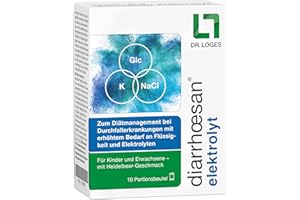 ‎DR. LOGES diarrhœsan® elektrolyt - 10 Portionsbeutel - Bei Durchfallerkrankungen für Kinder ab 1 Jahr - Lebensmittel zum Diätmanagement bei einhergehenden Flüssigkeits- und Elektrolytmangel