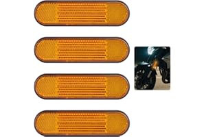 Kuugeo Catadioptre Moto,4 Pièces Catadioptre Velo E4 100 x 24 x 8mm pour Moto et Vélo - Réflecteur de Réflecteur Moto pour Plaque - Compatible Scooter Cyclomoteur