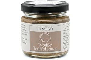 ‎LUSSIERO Lussiero Weisse Bianchetto Trüffel Sauce Salsa mit echtem Bianchetto Trüffel Tuber Borchii 80g