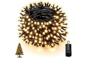 Dankeled Lichterkette Batterie Außen, 20M 200 LED Weihnachtsbeleuchtung Warmweiß, Timer, 8 Modi, Wasserdichte Weihnachtsbaum Lichterkette für Innen Außen, Garten, Hochzeit, Party, Weihnachtsdeko