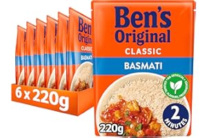 Ben's Original Basmati Microwave Rice, Bulk Multipack 6 x 220 g pouches