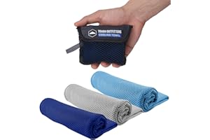 Tough Outdoors Cooling Towel Set 97.8 x 30.5cm (38.5"x12") - Cooling Towels for Neck & Face - Ice Towel Neck Wraps for Men & Women - Sweat Rag for Camping, Gym, Yoga & Sports