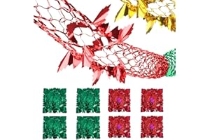 VILAGI 8Pcs Christmas Ceiling Decorations,Christmas Hanging Decorations 9ft Ceiling Hanging Christmas Decorations Christmas Foil Garland Xmas Festive Streamers Swirls for Xmas New Year Holiday Party Supplies