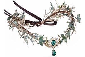 MOSTORY Woodland Leaf Crown Elf Forest Headpiece for Women Renaissance Cosplay Costume