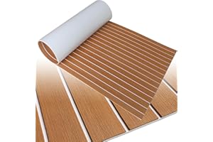 HZCHIONE EVA Foam Boat Decking Flooring 240x41/55/90cm Faux Teak Boat Floor Mat Self-Adhesive Boat Marine Carpet Non-Slip Foam Boat Deck Rolls Sheet for Boats Pontoon Yacht Swim Platform Helm Pad