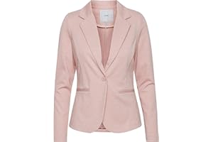 ICHI IHKATE BL Women's Blazer, Short Stretch Jacket, One-Button, with Lapel Collar