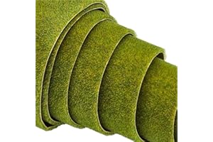 Iberplace Tappeto erboso artificiale 41 × 100 cm (7 colori) arazzo, ideale per modellismo, diorami e presepe, modellismo ferroviario (primaverile)