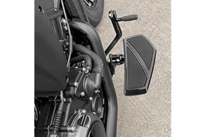 Aferrizu Front Footpegs Rider Floorboards Compatible with Kawasaki Vulcan S 650 Accessories 2015-2025 Anti-Slip Wide Motorcycle Highway Pegs (Black)