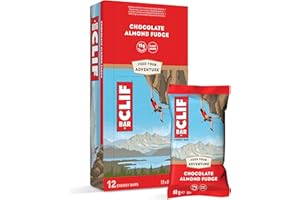 Clif Bar Barres Chocolat Fudge et Amande 68 g - Boite de 12 (816 g au total)