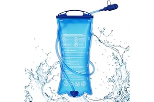 QUIIEOSKIA 2L Water Bladder 2L Leak-Proof Hydration Bladders, BPA Free Hydration Packs Bags Pouch with Insulated Tube, Leakproof Water Reservoir for Backpack Hiking Running Cycling Camping Outdoor Sports