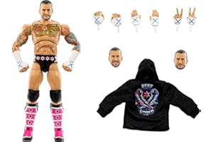 Mattel WWE CM Punk Ultimate Edizione Raccolta Serie 27 Wrestling Action Figure Giocattolo Scambiabili Teste & Braccia,30 Articolazione Punti