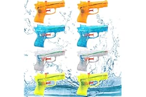 TOPJOWGA Wasserpistole Kinder Spritzpistole Wasser Set, 8 Stück Wasserpistole Klein, Mini Wasserpistolen Strand Wasser Pistole Water Gun, Water Blaster Spielzeug für Sommerpartys im Freien